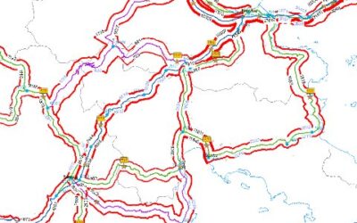 Digital Map with Traffic Volumes for the main Road Network of Greece